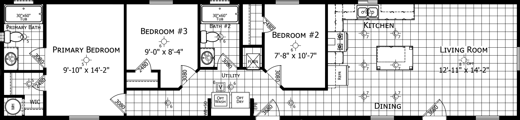 Winchester 1666h32a6g floor plan home features