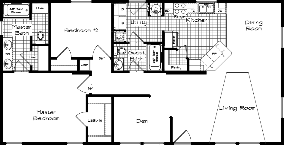 Pinehurst 2508 floor plan home features