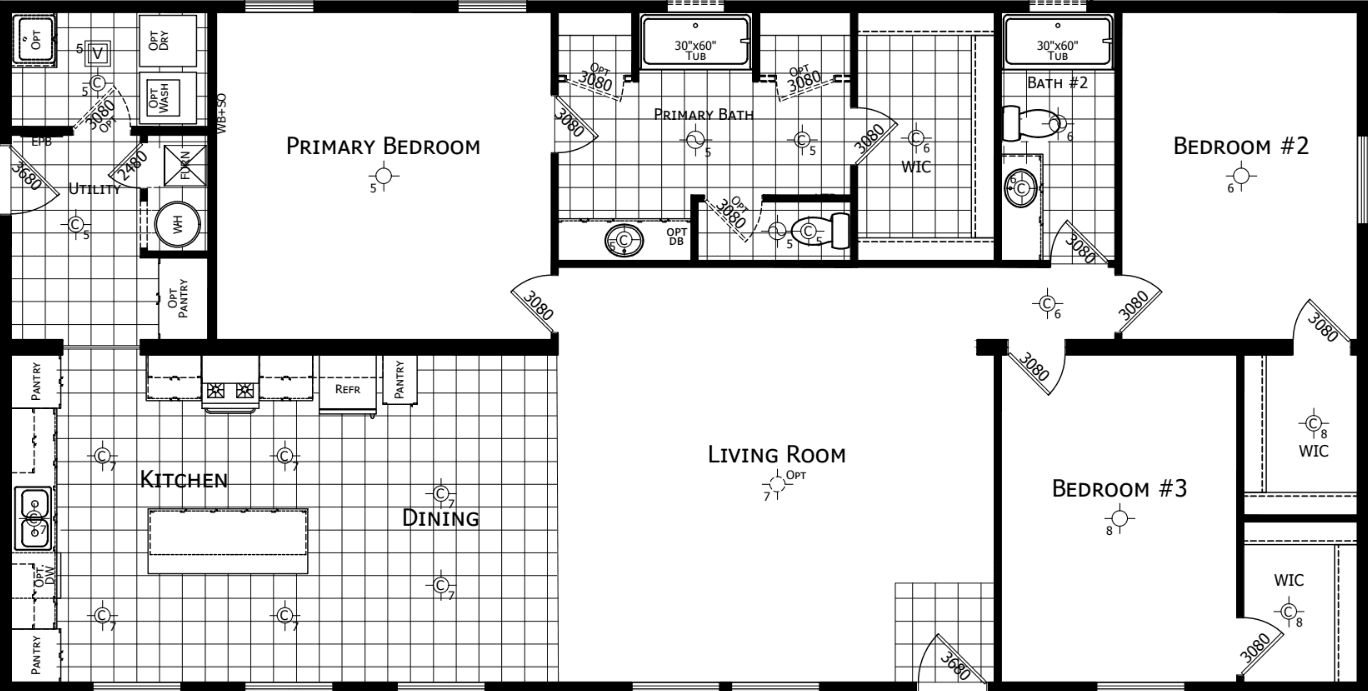 Noble 3260h09 floor plan home features