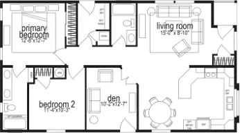 Hillcrest floor plan home features