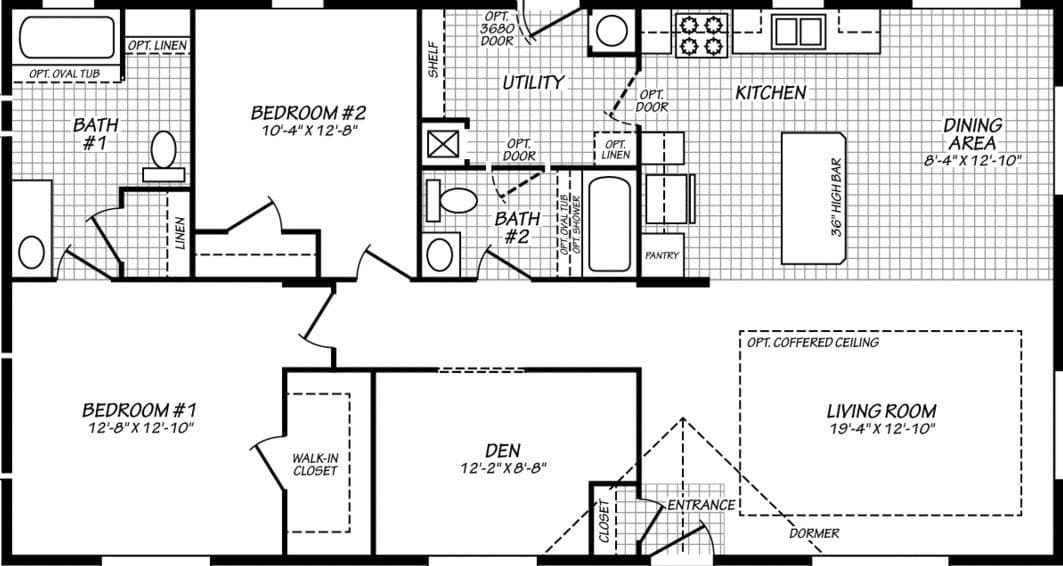 Evergreen 28502e floor plan home features