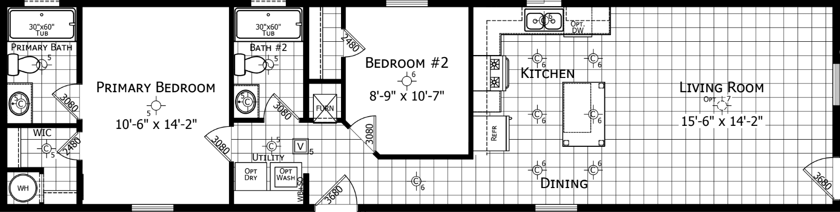 Winchester 1660h22a6g floor plan home features