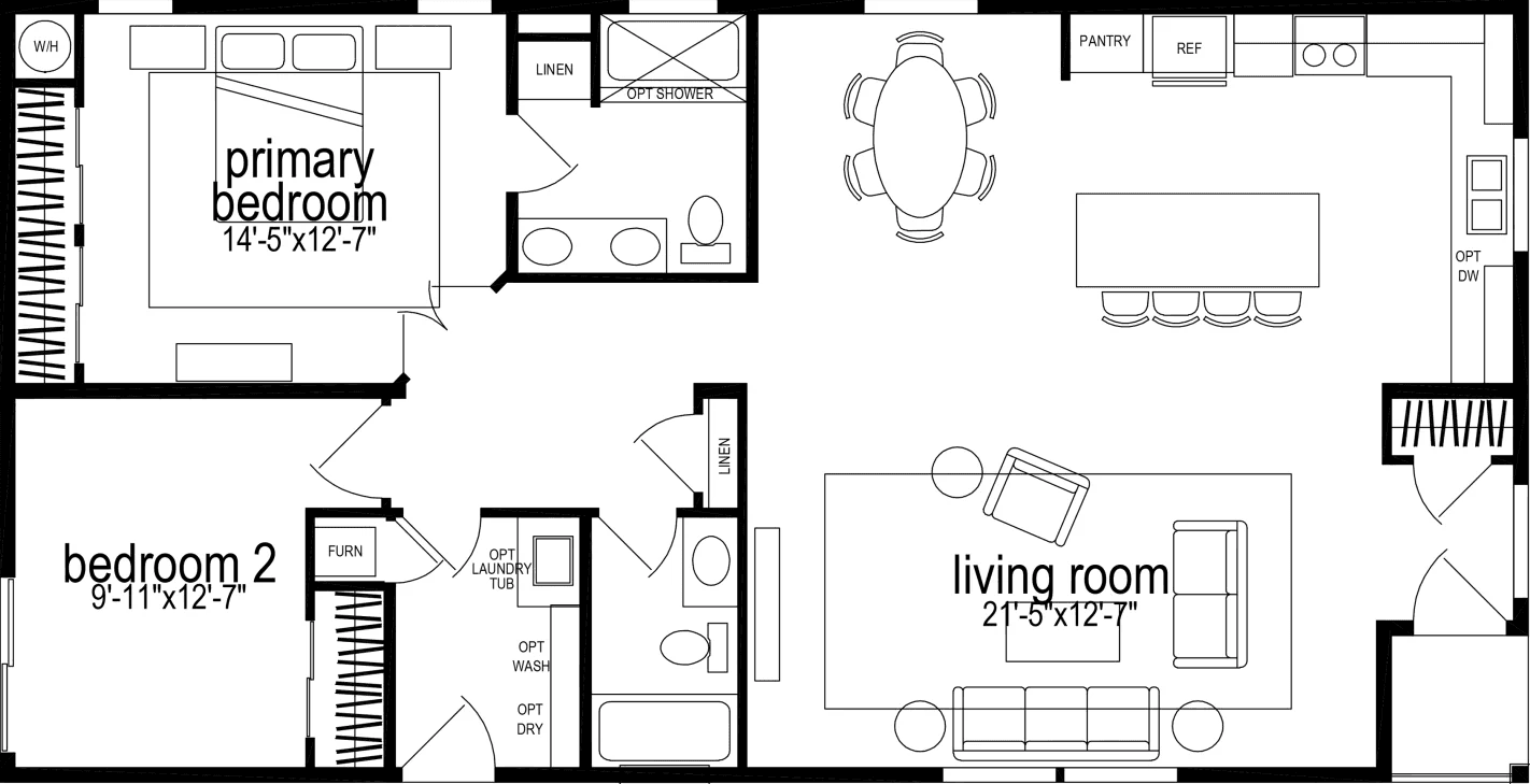 Hillcrest g844 floor plan home features