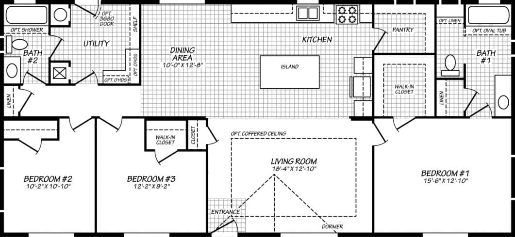 Evergreen 28583e floor plan home features