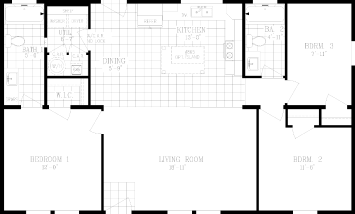 Columbia river multi-section 2015 floor plan home features