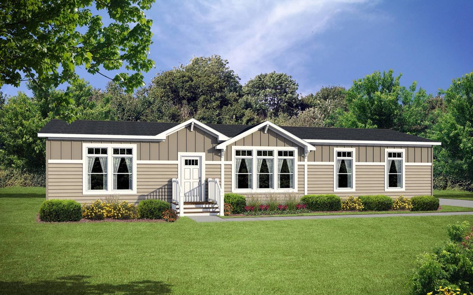 Hidden creek hc4604p hero, elevation, and exterior home features