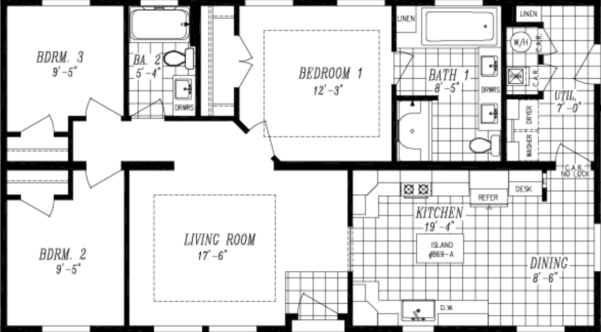 Majestic collection 9600-s floor plan home features