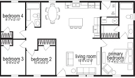 Redman 4400 floor plan home features