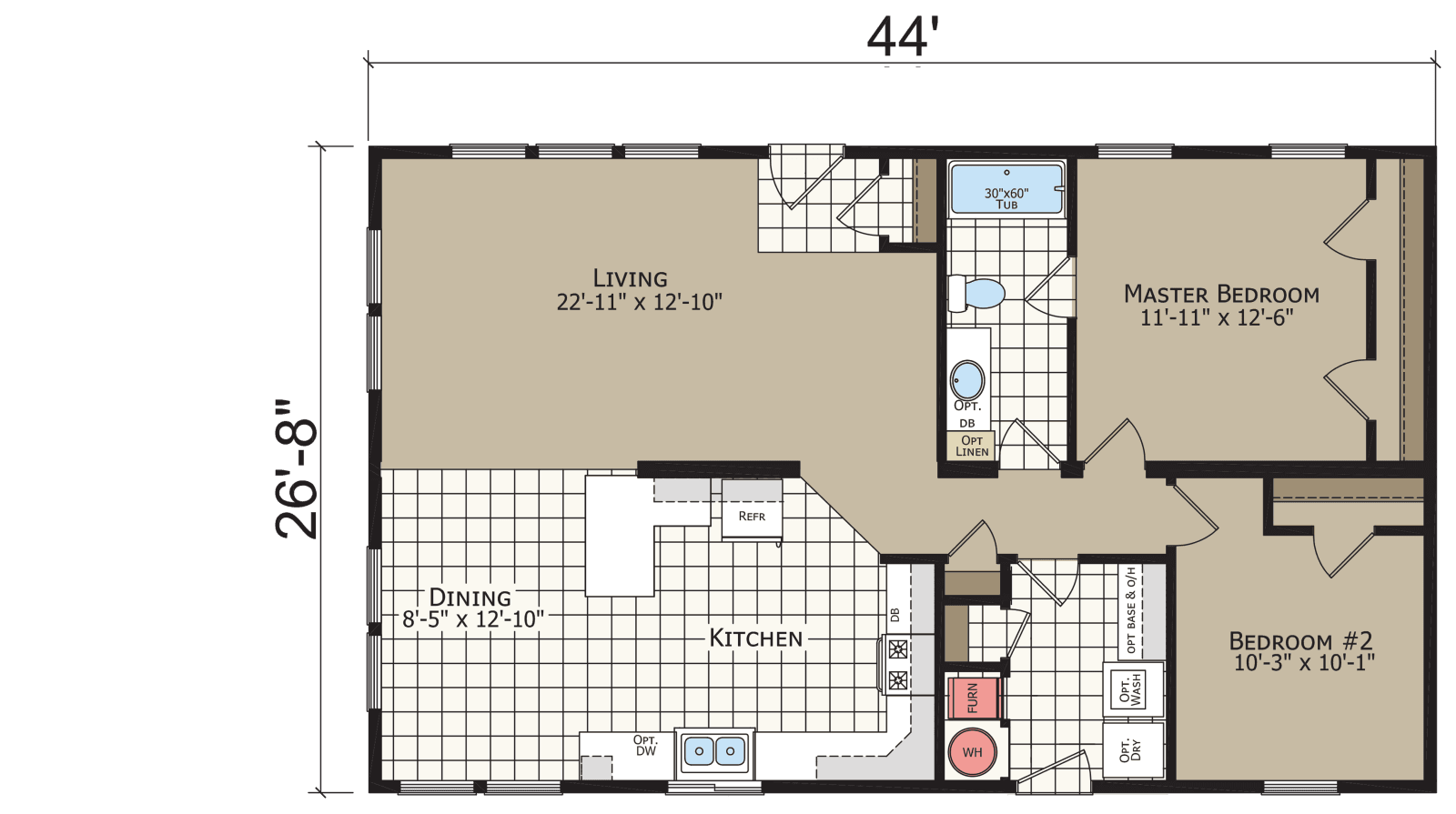 Crystal bay estates cb4442c floor plan home features