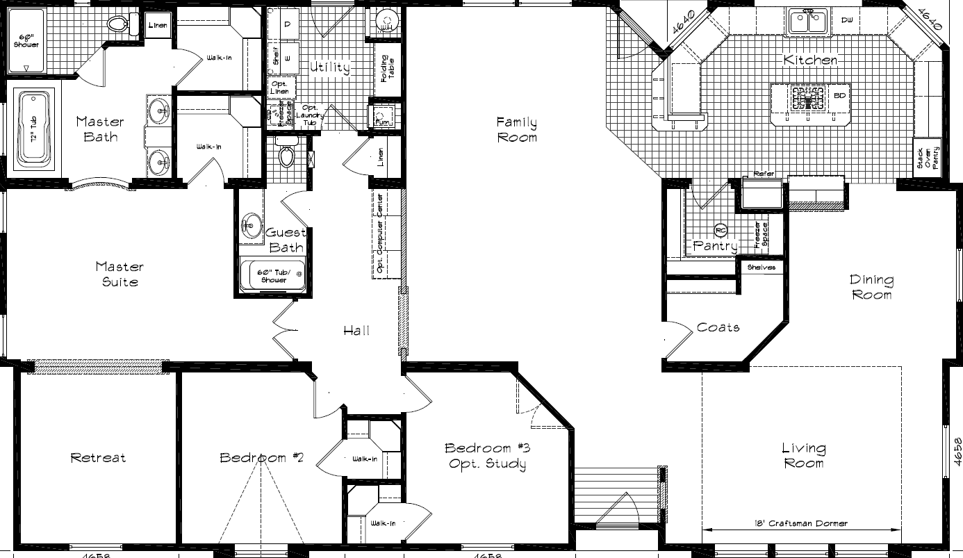 Grand manor 6006 floor plan home features