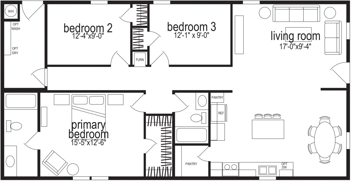 Redman 4404 floor plan home features