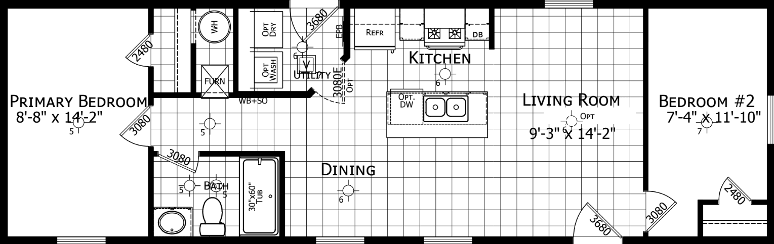 Winchester 1648h21a6h floor plan home features