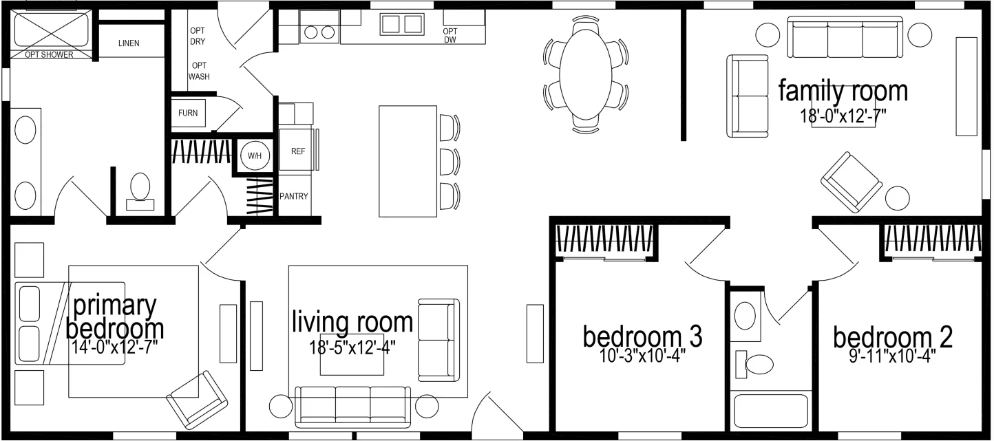 Hillcrest g816 floor plan home features