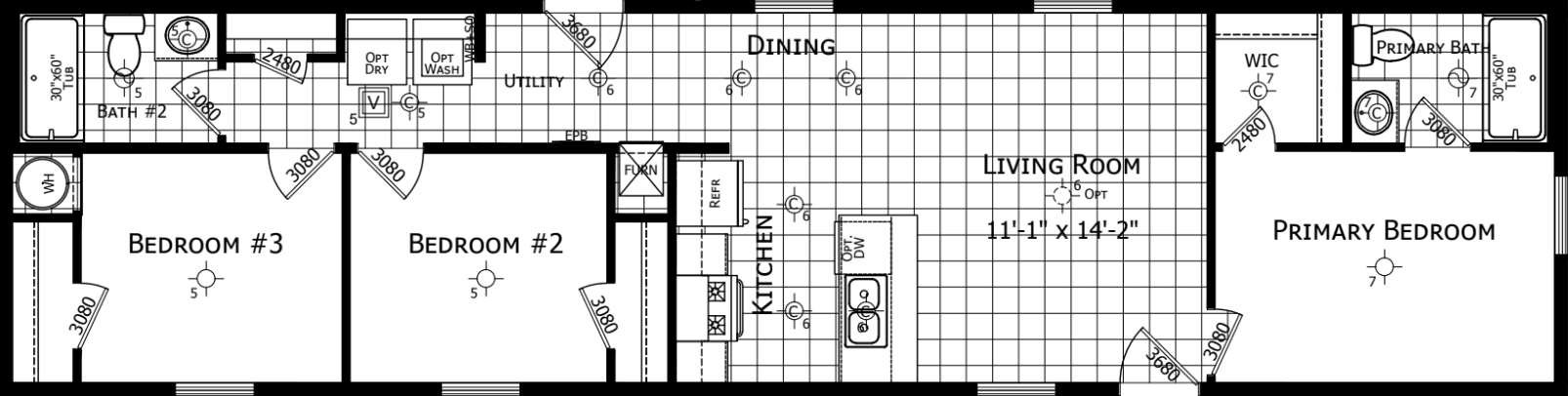 Winchester 1660h32192 floor plan home features