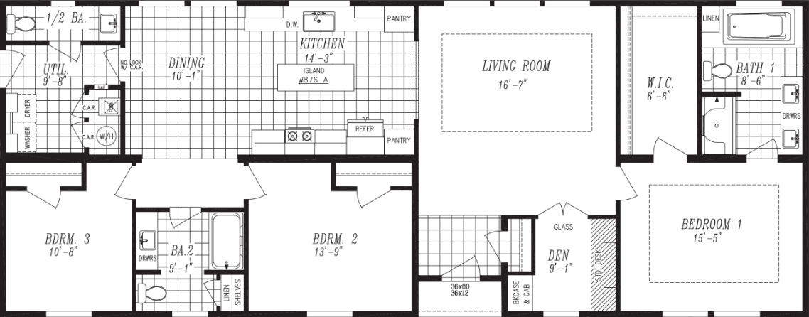 Majestic collection 9602-s floor plan home features