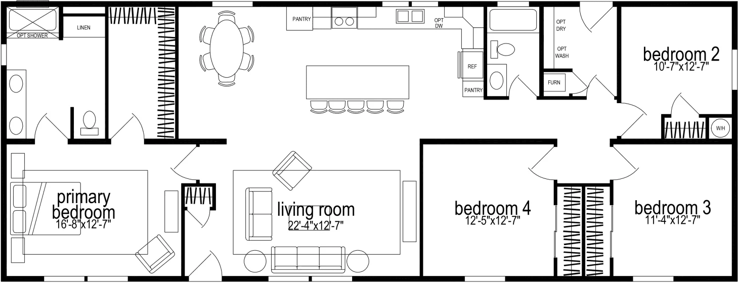 Hillcrest g853 floor plan home features