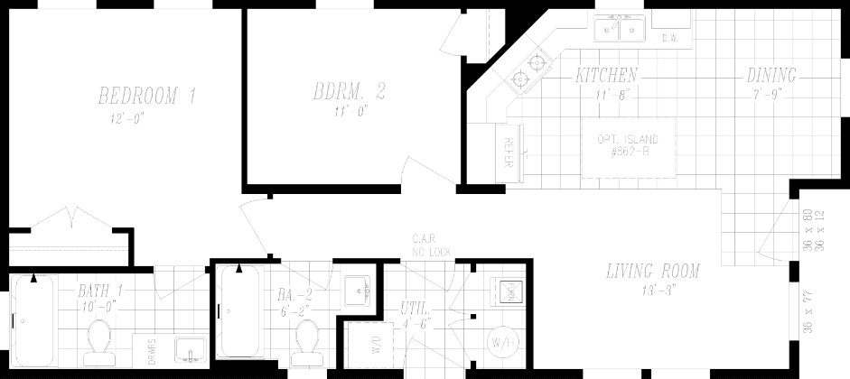 Columbia river multi-section 2038 floor plan home features