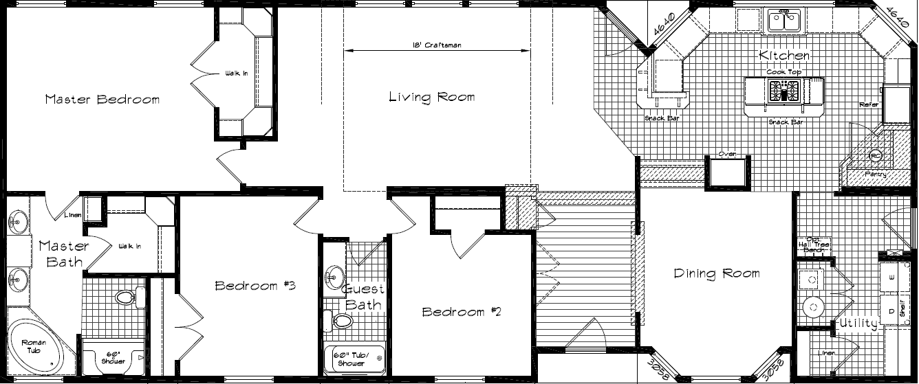 Grand manor 6010 floor plan home features