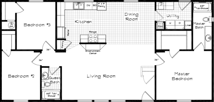 Pinehurst 2504 v1 floor plan home features