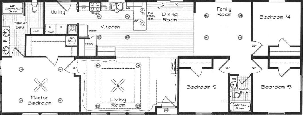 Pinehurst 2505-1 floor plan home features