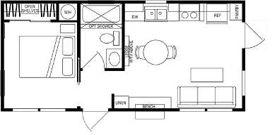 Shore park floor plan home features