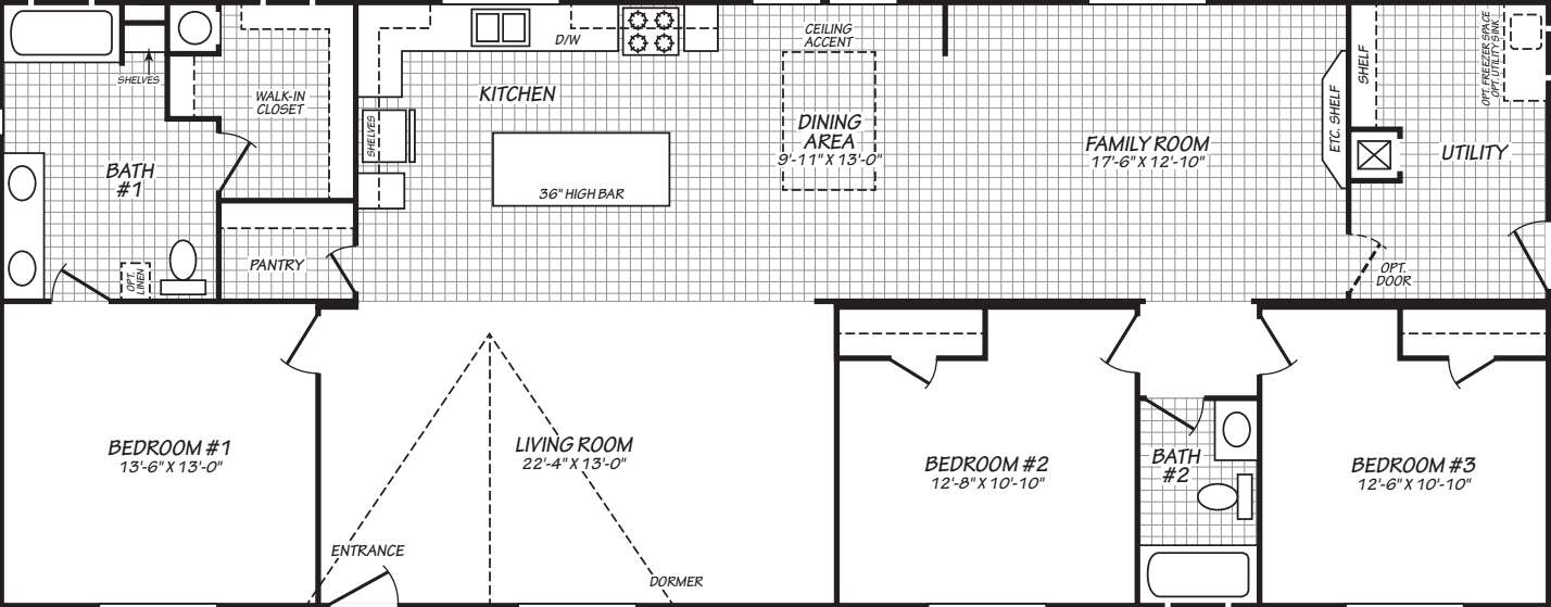 The bruneau (28683n) floor plan home features