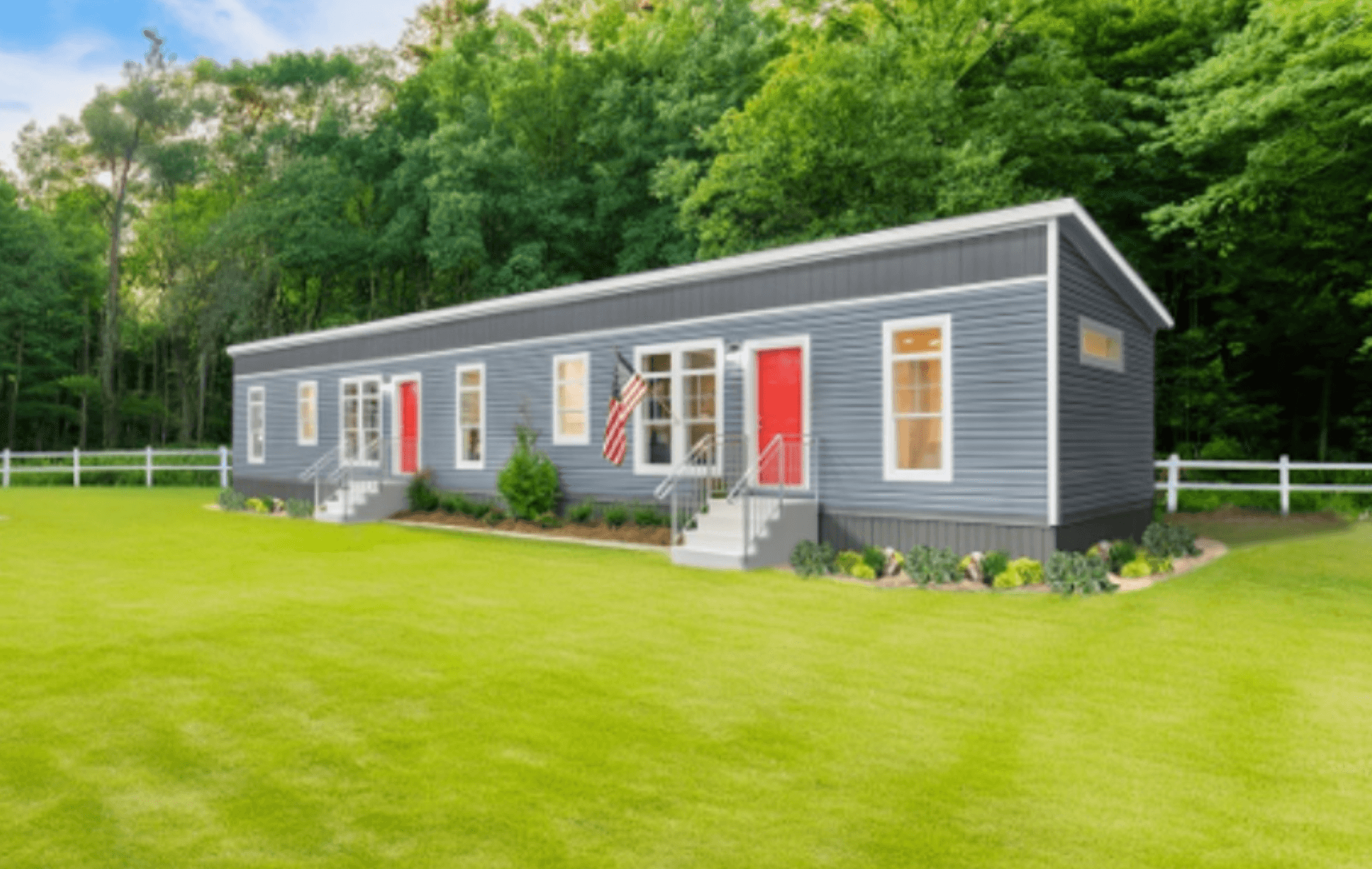 The blue ridge duplex hero, elevation, and exterior home features