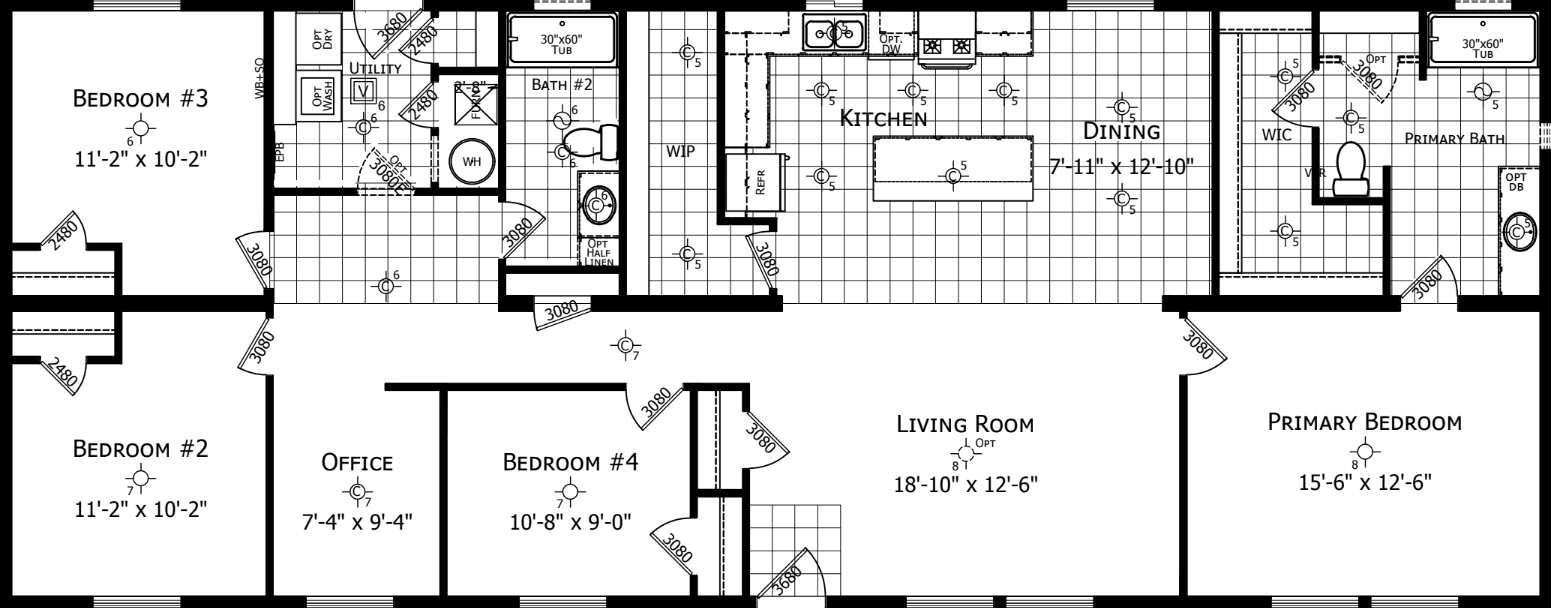 Noble 2868h11 floor plan home features